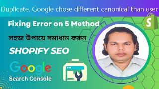 Fix Duplicate Google chose different canonical than user  shopify seo