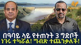 Ethiopia - በዓባይ ላይ የተጠኑት 3 ግድቦች  ነገሩ ተካሯል ግብጽ ተጨንቃለች