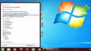 How to Qouckly test Windows 7 memory or Ram HD