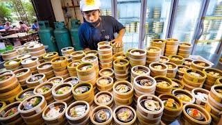 Street Food - DIM SUM SKYSCRAPER Market Eating Tour in Southeast Asia