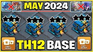 TOP 20 NEW BEST TH12 CWL BASE WITH LINK 2024  TH12 WAR BASE WITH LINK 2024  TH12 CLASH OF CLANS