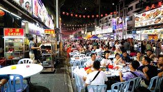 Malaysia Street Food  Jalan Alor Night Market Tour  Bukit Bintang Street Food    亚罗街美食