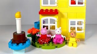 Creating An Epic Lego Duplo Peppa Pig Birthday House Playset With Relaxing ASMR Sounds