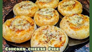 Chicken Cheese Pide Recipe  Pizza Dough Recipe  Turkish Pide in Different Style