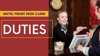 Front Desk Receptionist Duties  Hotel Training  Front Desk Clerk