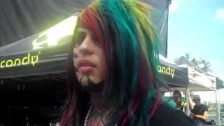 Dahvie Vanity talking to us b4 the concert at Warped Tour