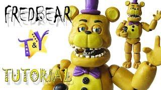 Как слепить Фредбера ФНАФ из пластилина Туториал Fredbear from clay Tutorial