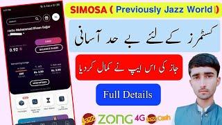 Jazz world Best Upgraded version  How to Use Simosa App   Simosa App for Jazz and Zong Customer