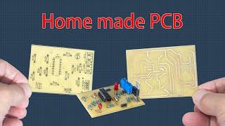 Home made pcb  Making a pcb using thermal transfer paper  Making Circuit Board Using Laser Printer