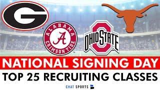 College Football Signing Day Top 25 Recruiting Classes For 2024
