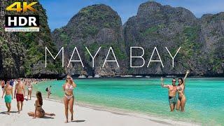 4K HDR  Walking Maya Bay in Krabi  BEST Beach in the World  Thailand 2023 - With Captions