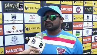 Pre-Match interview of APL-2022 by APPARAO VVV Bezawada Tigers Head Coach & Former Ranji Player