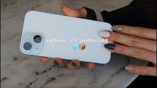 iphone 15 blue 🩵 unboxing & camera test