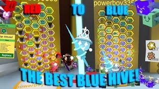 I TURNED INTO THE BEST BLUE HIVE *25T+ A DAY*  Bee Swarm Simulator 