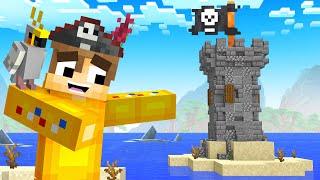 Building A PIRATE OUTPOST In Minecraft Squid Island