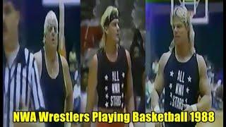 NWA Wrestlers Playing Basketball 1988
