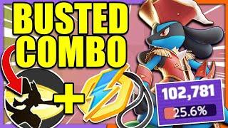 This COMBO is so BUSTED POWER UP PUNCH LUCARIO with CHARGING CHARM  Pokemon Unite