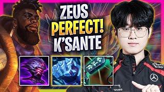 ZEUS PERFECT GAME WITH KSANTE - T1 Zeus Plays Ksante TOP vs Aurora  Season 2024