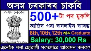 অসম চৰকাৰৰ চাকৰি  Assam Job 2023  Today Job News Assam  by Assam Job Information