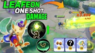 22 Kills Leafeon New One Shot Damage build for Solar Blade  Best build ever Pokemon unite