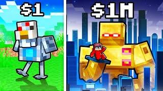 $1 vs $1000000 ROBOT in Minecraft