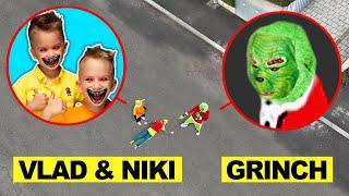 DROHNE überwacht VLAD und NIKI mit GRINCH in REAL LIFE um 3 UHR mittags 