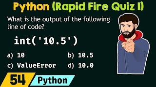 Python Programming - Rapid Fire Quiz 1