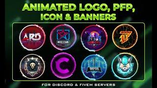 Make animated discord logo icon gif and banner