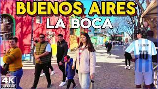 【4K】El BARRIO Más FAMOSO de BUENOS AIRES - LA BOCA  Walking Tour 