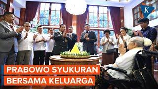 Prabowo Syukuran Bersama Keluarga Usai  Terima Pangkat Jenderal Kehormatan