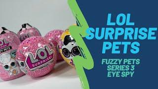 Unboxing LOL Surprise Pets Series 3 Eye Spy Fuzzy Pets Toy Review  TadsToyReview