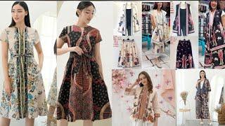 29 MODEL BAJU BATIK MODERN  Dress blus outer  celana kulot