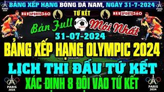 Kết Quả Bảng Xếp Hạng Lịch Thi Đấu Bóng Đá Nam Paris 2024 Ngày 31724 Xác Định 8 Đội Vào Tứ Kết