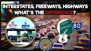The Differences Between Interstates Freeways and Highways