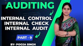 Auditing  Internal Control  Internal Check  Internal Audit  Meaning  Objective  Part-9  B.Com