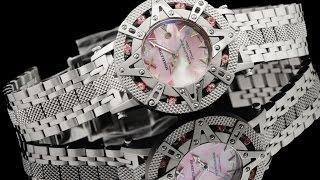 Xoskeleton 41mm Womens Superlative Star Limited Edition Pink MOP Dial Ruby Accented Bracelet Watch