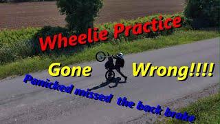 Talaria MX4 Wheelie  practice gone wrong 3rd person Loop Thanks Skydio 2  Ebike Wheelie Crash