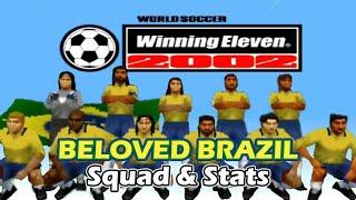 PS1 Winning Eleven 2002 Classic Brazil Squads & Stats