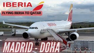 Iberia to Doha  Iberia Economy Class  Madrid - Doha  Airbus A330-200  Trip Report