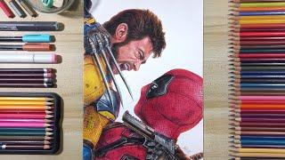 Drawing Deadpool vs Wolverine  Fame Art