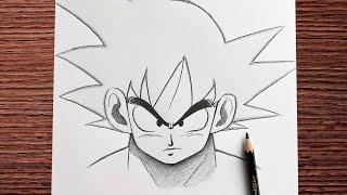 How to draw Goku  Easy anime sketch  Easy to draw