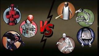 *OMG* Deadpool IT Pennywise Venom Vs Short Horse Granny Fat Bridgeworm and SCP -096