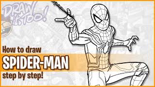 How to Draw SPIDER-MAN Tom Holland  Narrated Step-by-Step Drawing Tutorial