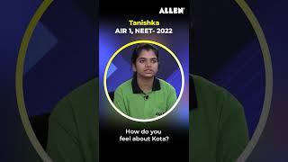 Kota के बारे में NEET Topper Tanishka AIR-1 ने क्या कहा  Kota Coaching  #NEET2023 #NEET2022