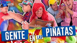 Gente en las PIÑATAS  Corte y Queda