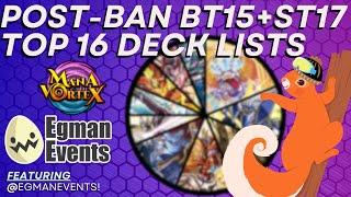 Digimon Card Game Post-Ban BT15 Top 16 Deck Lists MANA VORTEX