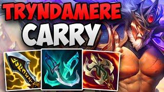 CHALLENGER TOP LANER SOLO CARRIES WITH TRYNDAMERE  CHALLENGER TRYNDAMERE TOP GAMEPLAY  14.11
