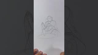 RadheKrishna ke lie mala #drawing #pencil #arttutorial
