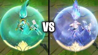 Cyber Halo Janna VS Prestige Cyber Halo Janna Skins Comparison League of Legends