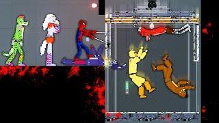 FNAF Animatronics vs Falling Elevator - People Playground Gameplay